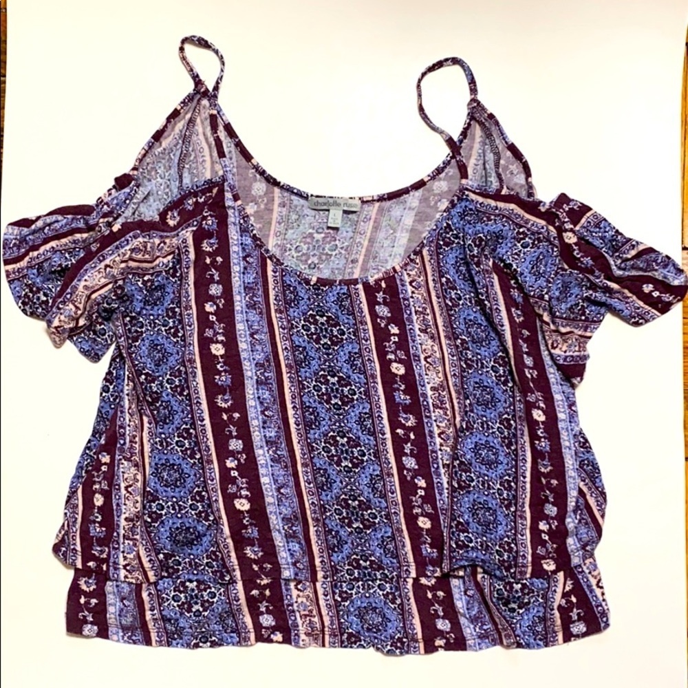 2 for $15 Charlotte Russe cold shoulder top size:L